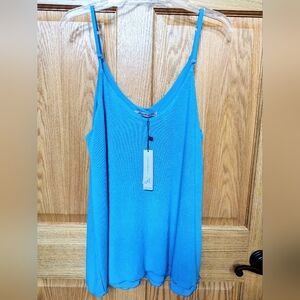 Arianna By Howard's Turquoise Blue Fitted Sleeveless Camisole, Adjustable